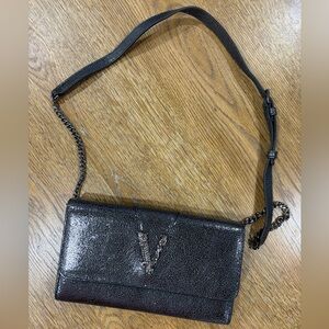 Versace Wallet On Chain - Metallic/Gunmetal